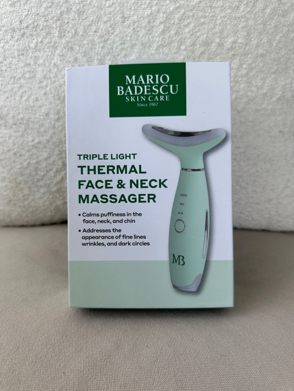 Mario Badescu Triple Light Thermal Face & Neck Massager - Mint Green